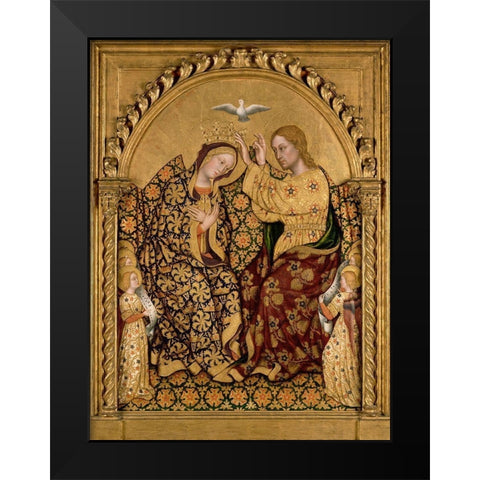 Coronation of the Virgin Black Modern Wood Framed Art Print by da Fabriano, Gentile