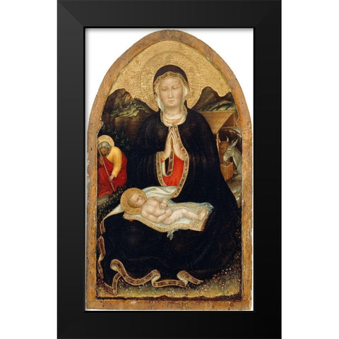 Nativity Black Modern Wood Framed Art Print by da Fabriano, Gentile