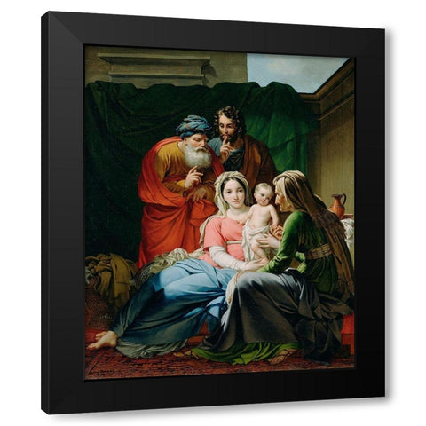 The Holy Family Black Modern Wood Framed Art Print by Paelinck, Joseph