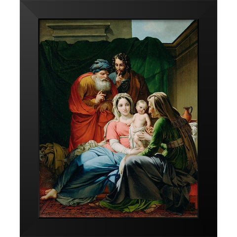 The Holy Family Black Modern Wood Framed Art Print by Paelinck, Joseph