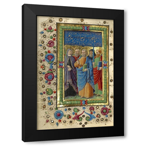 All Saints Black Modern Wood Framed Art Print by Giraldi, Guglielmo