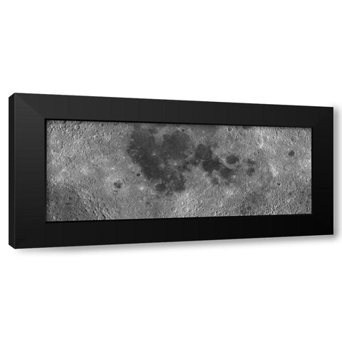 Unmarked Map of the Moon, Projection Black Modern Wood Framed Art Print with Double Matting by United States Geological Survey