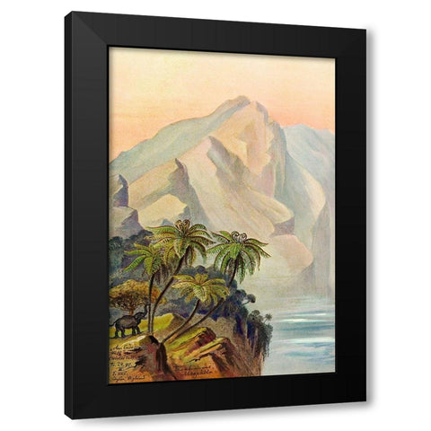 Am Ende der Welt Worlds End. Ceylon Black Modern Wood Framed Art Print with Double Matting by Haeckel, Ernst