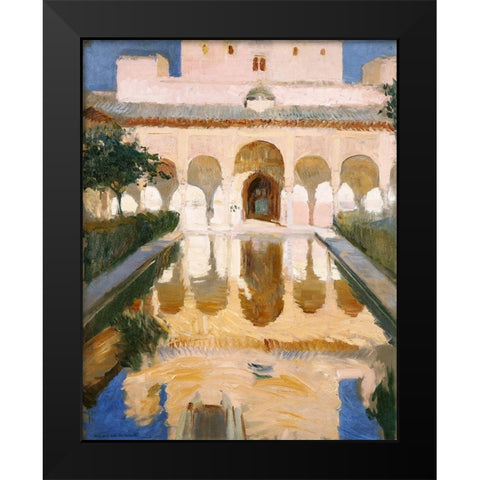 Hall of the Ambassadors, Alhambra, Granada Black Modern Wood Framed Art Print by Y Bastida, Joaquin Sorolla