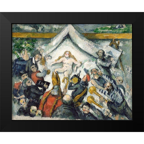 The Eternal Feminine Black Modern Wood Framed Art Print by Cezanne, Paul