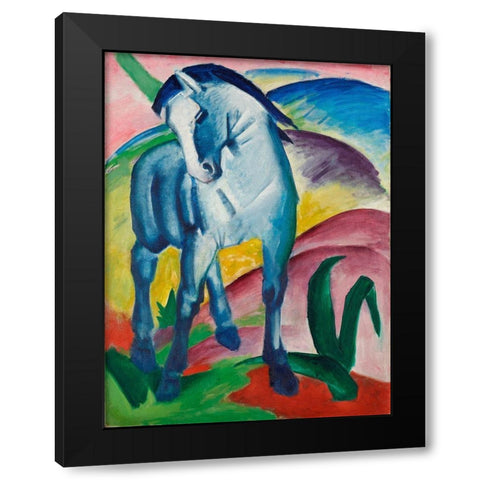 Blue Horse I, 1911 Black Modern Wood Framed Art Print by Marc, Franz