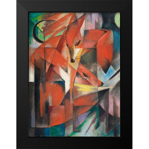 The Fox, 1913 Black Modern Wood Framed Art Print by Marc, Franz