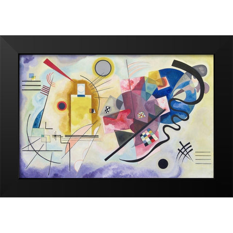 Yellow-Red-Blue, 1925 Black Modern Wood Framed Art Print by Kandinsky, Wassily