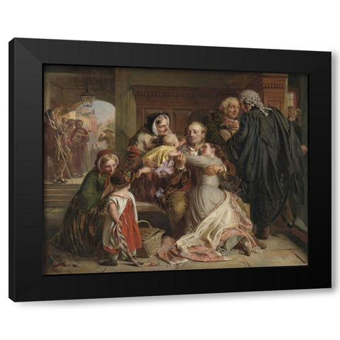 Not Guilty Black Modern Wood Framed Art Print with Double Matting by Abraham, Solomon,