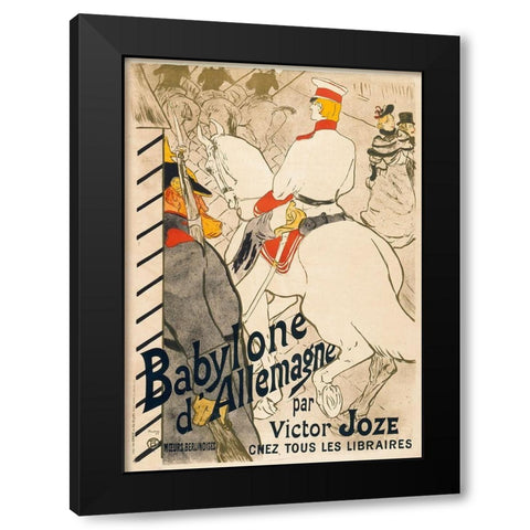 Babylone dAllemagne Black Modern Wood Framed Art Print by de Toulouse-Lautrec, Henri