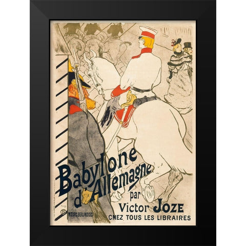 Babylone dAllemagne Black Modern Wood Framed Art Print by de Toulouse-Lautrec, Henri