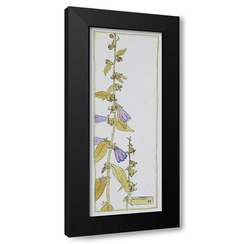 Bell Flower Black Modern Wood Framed Art Print by Overbeck, Hannah Borger
