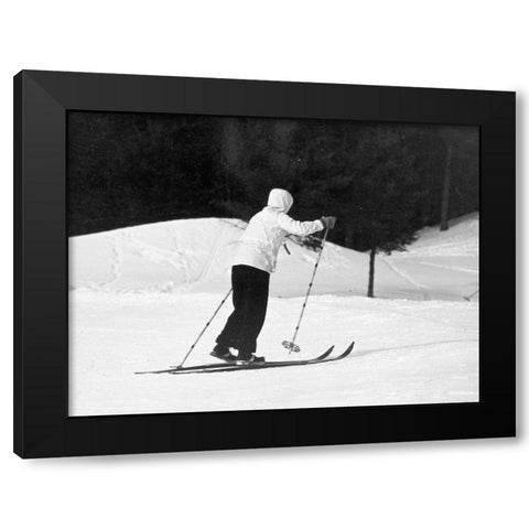 Winter Sports - Hanover, New Hampshire, 1936 Black Modern Wood Framed Art Print with Double Matting by Rothstein, Arthur