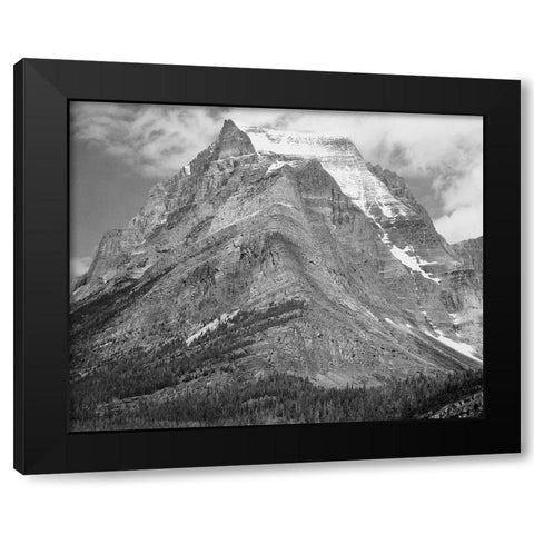 Going-to-the-Sun Mountain, Glacier National Park, Montana - National Parks and Monuments, 1941 Black Modern Wood Framed Art Print by Adams, Ansel