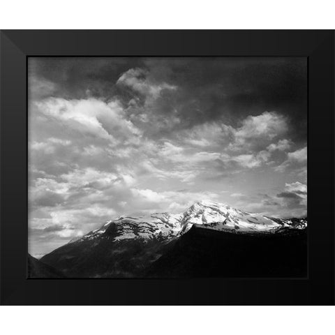 Heavens Peak, Glacier National Park, Montana - National Parks and Monuments, 1941 Black Modern Wood Framed Art Print by Adams, Ansel
