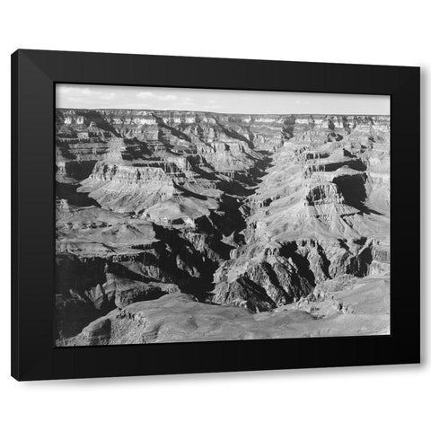 Grand Canyon from South Rim - National Parks and Monuments, 1940 Black Modern Wood Framed Art Print with Double Matting by Adams, Ansel