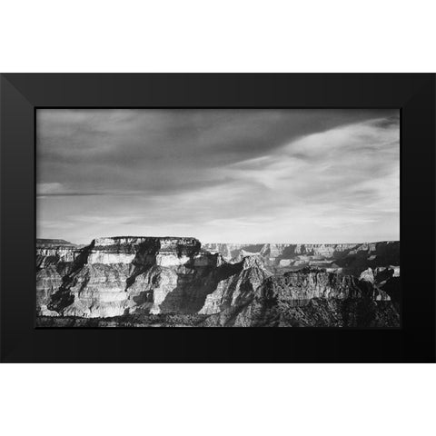 Grand Canyon from North Rim - National Parks and Monuments, 1940 Black Modern Wood Framed Art Print by Adams, Ansel