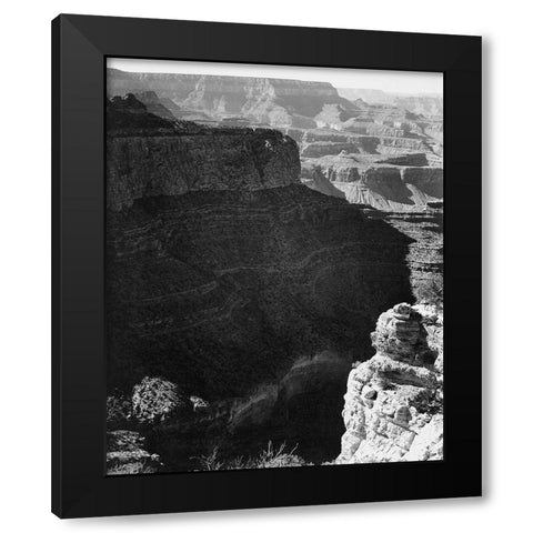 Grand Canyon South Rim - National Parks and Monuments, 1941 Black Modern Wood Framed Art Print by Adams, Ansel