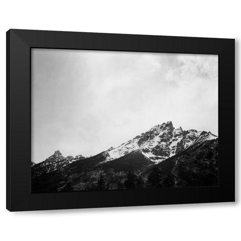 Snow covered peak in Grand Teton National Park, Wyoming, 1941 Black Modern Wood Framed Art Print with Double Matting by Adams, Ansel