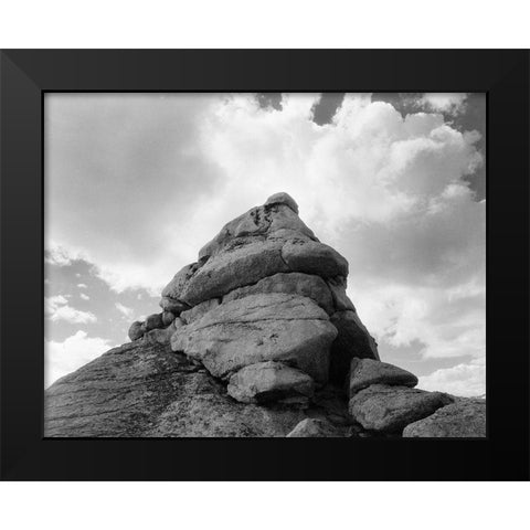 Rock and Cloud, Kings River Canyon,  proposed as a national park, California, 1936 Black Modern Wood Framed Art Print by Adams, Ansel