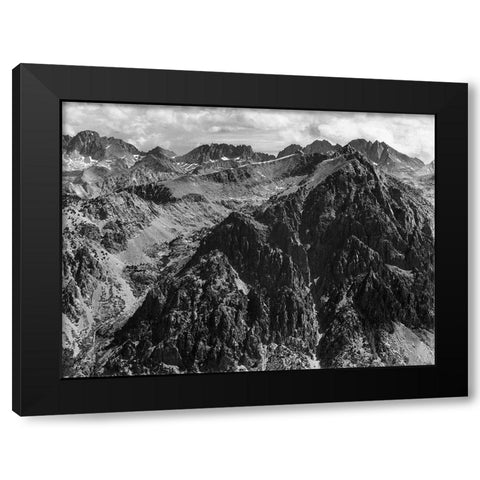 From Windy Point, Kings River Canyon, proposed as a national park, California, 1936 Black Modern Wood Framed Art Print with Double Matting by Adams, Ansel