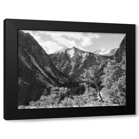 Paradise Valley, Kings River Canyon, proposed as a national park, California, 1936 Black Modern Wood Framed Art Print with Double Matting by Adams, Ansel