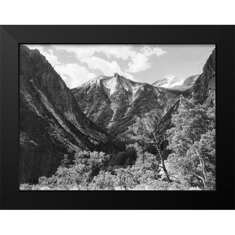 Paradise Valley, Kings River Canyon, proposed as a national park, California, 1936 Black Modern Wood Framed Art Print by Adams, Ansel