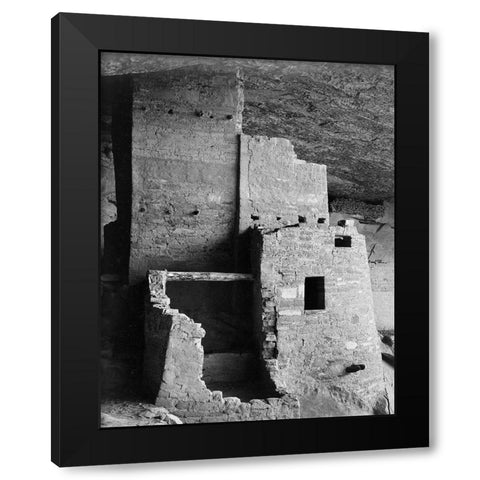 Close-up, Cliff Palace, Mesa Verde National Park, Colorado, 1941 Black Modern Wood Framed Art Print by Adams, Ansel