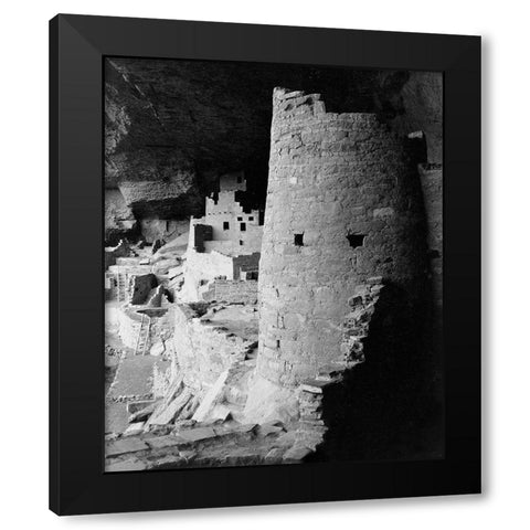 Cliff Palace, Mesa Verde National Park, Colorado, 1941 Black Modern Wood Framed Art Print with Double Matting by Adams, Ansel