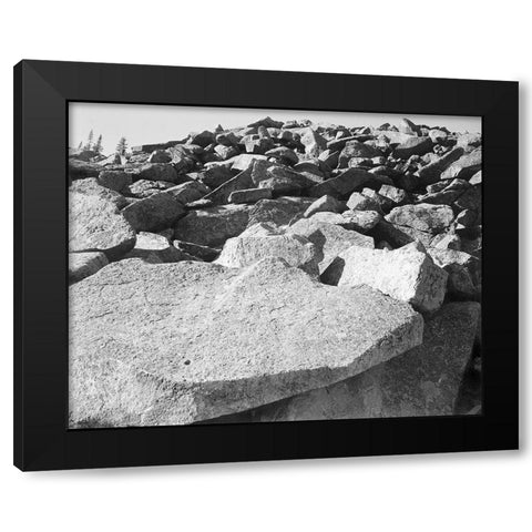 Moraine, Rocky Mountain National Park, Colorado, ca. 1941-1942 Black Modern Wood Framed Art Print with Double Matting by Adams, Ansel