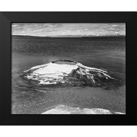 The Fishing Cone - Yellowstone Lake, Yellowstone National Park, Wyoming, ca. 1941-1942 Black Modern Wood Framed Art Print by Adams, Ansel