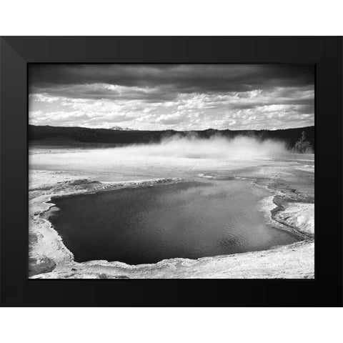 Fountain Geyser Pool, Yellowstone National Park, Wyoming, ca. 1941-1942 Black Modern Wood Framed Art Print by Adams, Ansel
