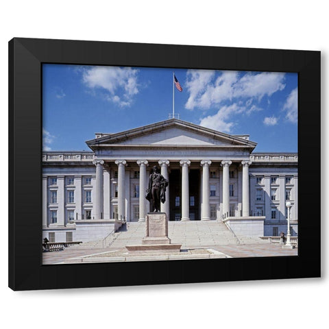U.S. Treasury building, Washington, D.C. Black Modern Wood Framed Art Print with Double Matting by Highmith, Carol