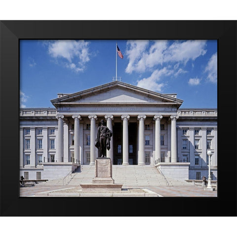 U.S. Treasury building, Washington, D.C. Black Modern Wood Framed Art Print by Highmith, Carol