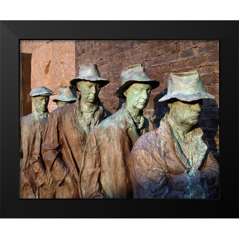 Breadline, F.D.R. Memorial, Washington, D.C. Black Modern Wood Framed Art Print by Highmith, Carol