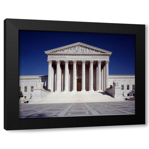 U.S. Supreme Court building, Washington, D.C. Black Modern Wood Framed Art Print with Double Matting by Highmith, Carol