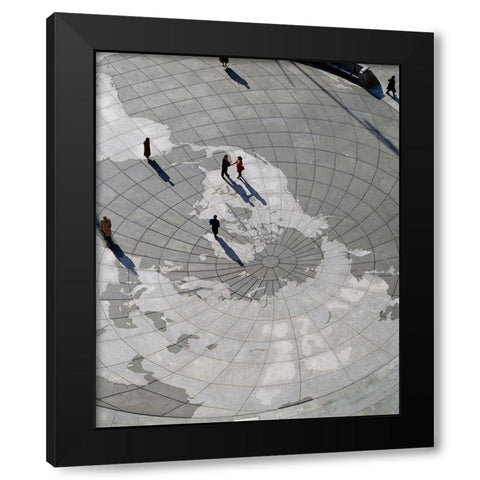 U.S. Navy Memorial, Washington, D. C. Black Modern Wood Framed Art Print with Double Matting by Highmith, Carol