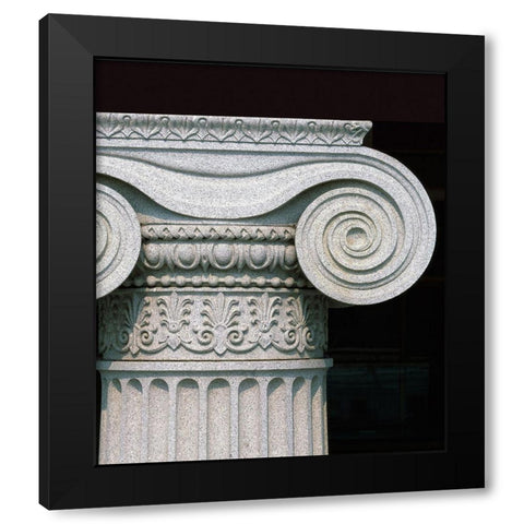 Column detail, U.S. Treasury Building, Washington, D.C. Black Modern Wood Framed Art Print with Double Matting by Highmith, Carol
