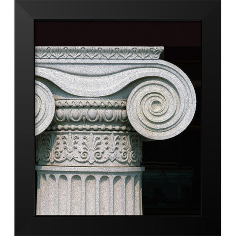Column detail, U.S. Treasury Building, Washington, D.C. Black Modern Wood Framed Art Print by Highmith, Carol