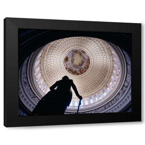 U.S. Capitol dome, Washington, D.C. Black Modern Wood Framed Art Print by Highmith, Carol