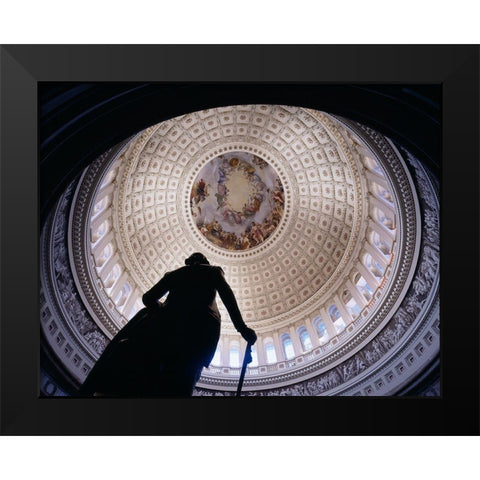 U.S. Capitol dome, Washington, D.C. Black Modern Wood Framed Art Print by Highmith, Carol