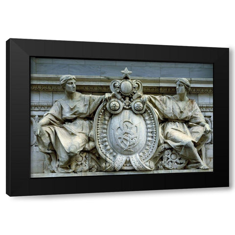 Architectural detail in Washington, D.C. Black Modern Wood Framed Art Print by Highmith, Carol