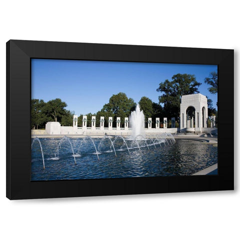 World War II Memorial, Washington, D.C. Black Modern Wood Framed Art Print with Double Matting by Highmith, Carol
