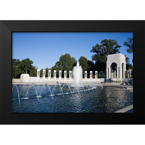 World War II Memorial, Washington, D.C. Black Modern Wood Framed Art Print by Highmith, Carol