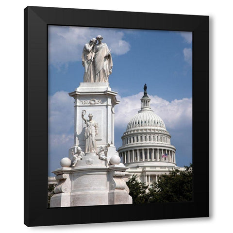 The Peace Monument located in Peace Circle on the grounds of the U.S. Capitol, First St. and Pennsyl Black Modern Wood Framed Art Print with Double Matting by Highmith, Carol