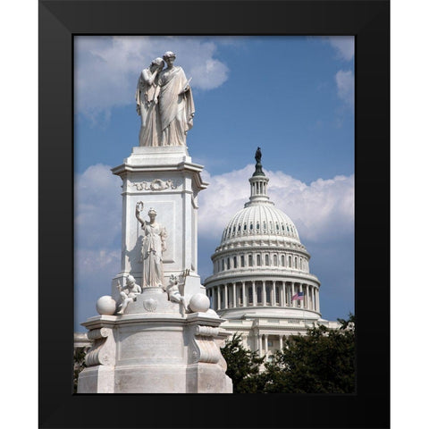 The Peace Monument located in Peace Circle on the grounds of the U.S. Capitol, First St. and Pennsyl Black Modern Wood Framed Art Print by Highmith, Carol
