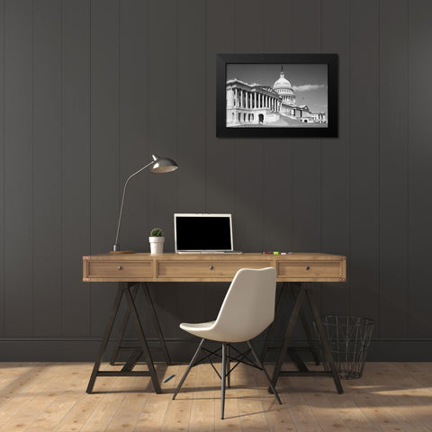 U.S. Capitol, Washington, D.C. - Black and White Variant Black Modern Wood Framed Art Print by Highmith, Carol