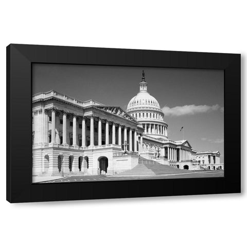 U.S. Capitol, Washington, D.C. - Black and White Variant Black Modern Wood Framed Art Print with Double Matting by Highmith, Carol