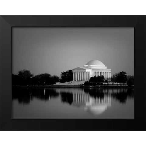 Jefferson Memorial, Washington, D.C. Number 2 - Black and White Variant Black Modern Wood Framed Art Print by Highmith, Carol