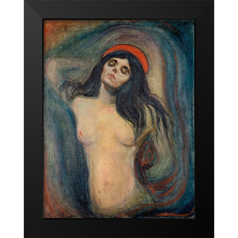 Madonna, 1894 Black Modern Wood Framed Art Print by Munch, Edvard